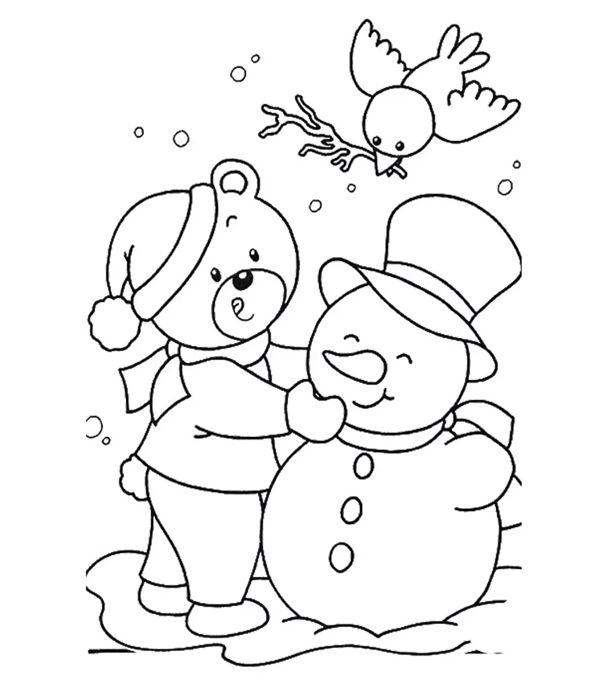 january coloring pages for preschoolers: 10 printable sheets